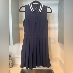 Tory Sport Navy Sleeveless Pleated Polo Dress Golf/Day Dress